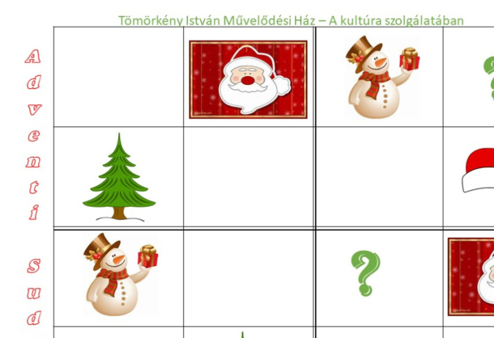 49. heti Nyereményjáték - Adventi sudoku