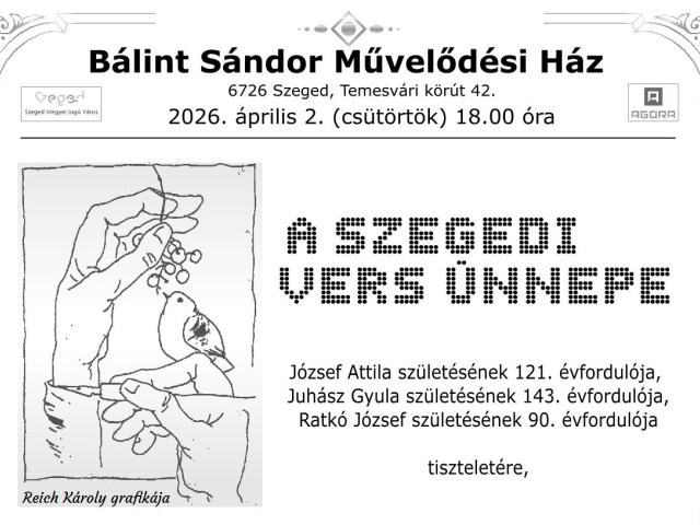 A Szegedi Vers Ünnepe 2026