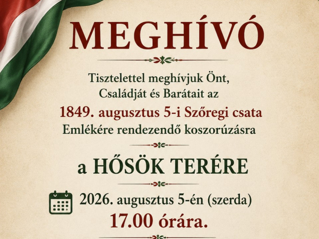 Szőregi csata megemlékezés - 2026