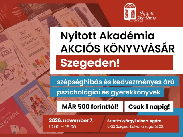 A Nyitott Akadémia első szépséghibás és akciós könyvvására Szegeden