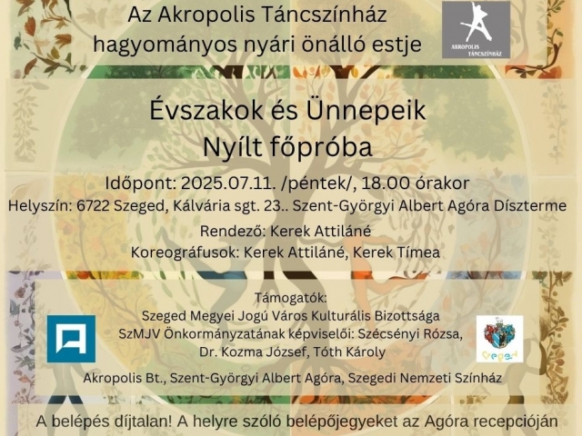 Évszakok és ünnepeik - táncjáték (főpróba)